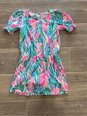 LILLY PULITZER SIZE Medium 6/7 MINI ADLEY SKORT ROMPER *SEA TURTLE SOIREE*